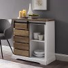 AF32ALSDRO White and Oak 32 Inch Console Table