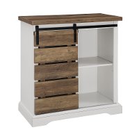 White and Oak 32 Inch Console Table-3