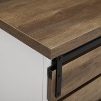 White and Oak 32 Inch Console Table-5
