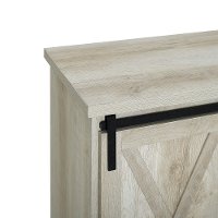 Rustic Farmhouse White Oak Accent Cabinet - Barn Door-5