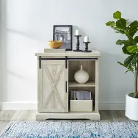 AF32ALXDWO Rustic Farmhouse White Oak Buffet - Barn Door