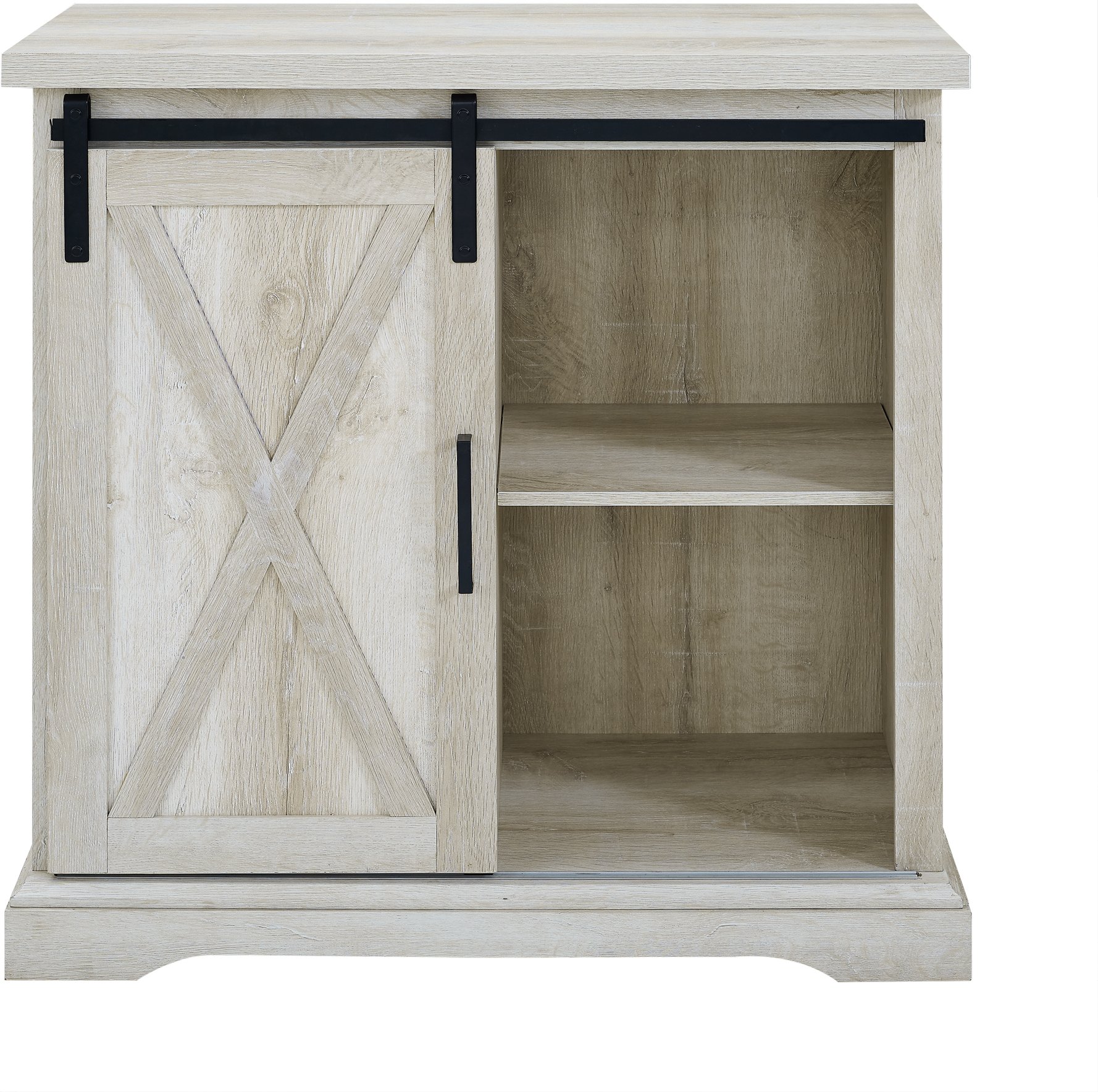AF32ALXDWO Rustic Farmhouse White Oak Buffet - Barn Door-3