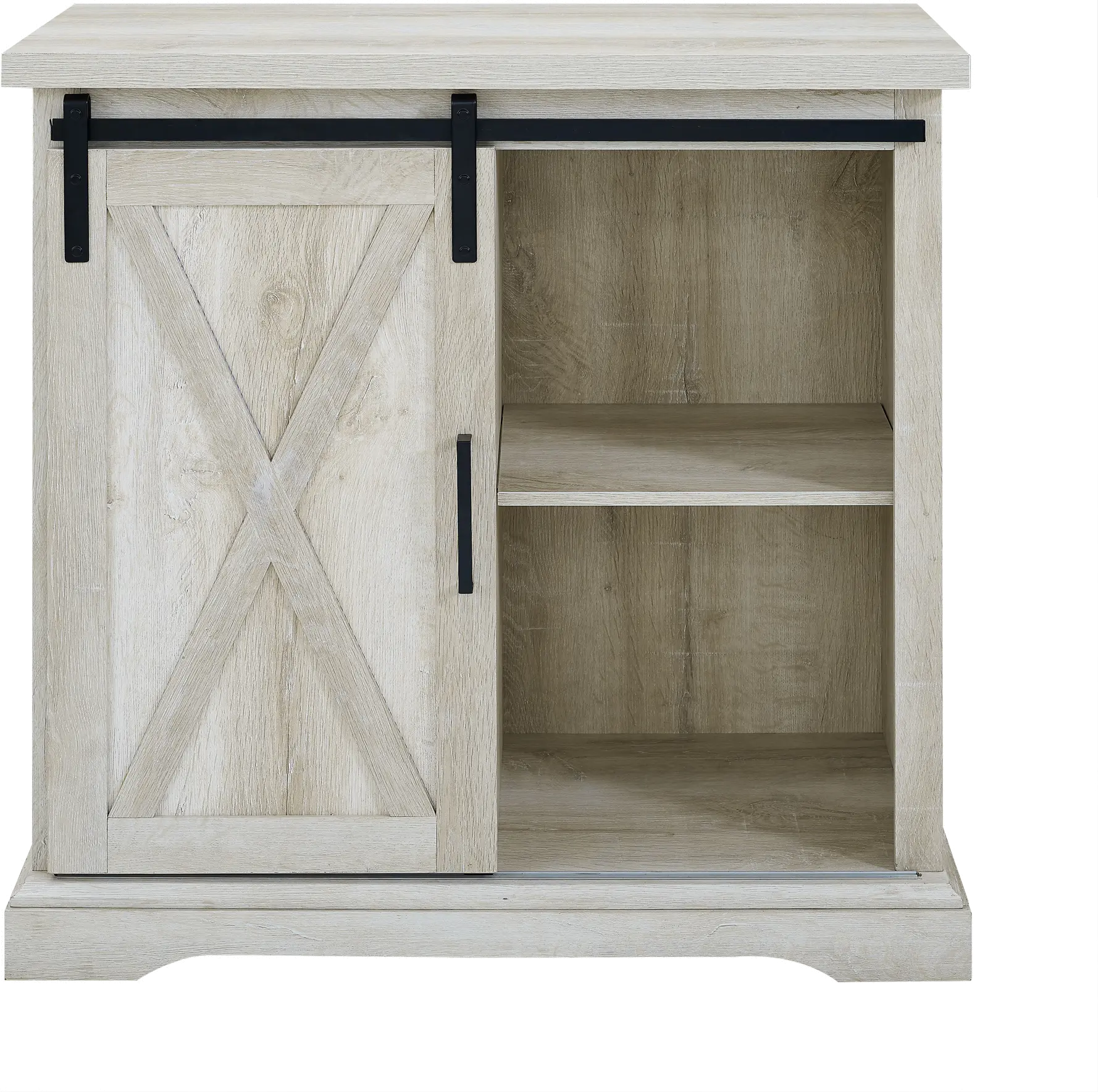 AF32ALXDWO Rustic Farmhouse White Oak Buffet - Barn Door-3
