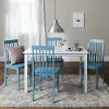 TW485PCPB Modern White and Powder Blue 5 Piece Dining Set - Walker Edison