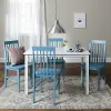TW485PCPB Modern White and Powder Blue 5 Piece Dining Set