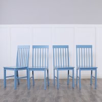 Modern White and Powder Blue 5 Piece Dining Set-3