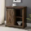 AF32ALXDRO Carolina Rustic Oak Farmhouse Buffet Cabinet - Walker Edison