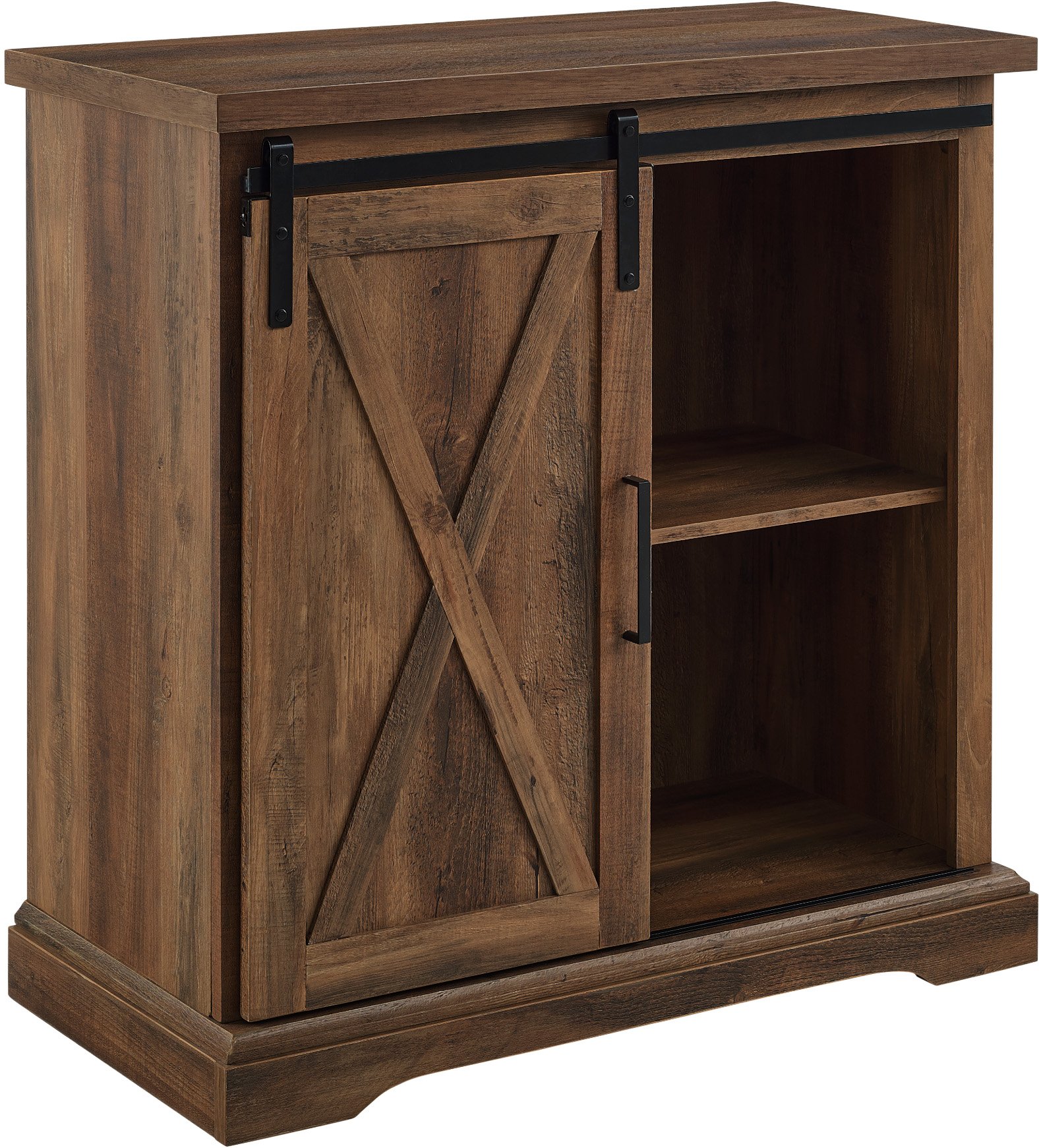 AF32ALXDRO Rustic Farmhouse Rustic Oak Buffet - Barn Door-5