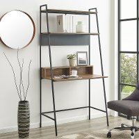 36 inch Modern Wood Ladder Computer Desk - Barnwood