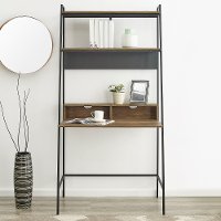 36 inch Modern Wood Ladder Computer Desk - Barnwood-2