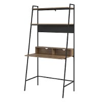 36 inch Modern Wood Ladder Computer Desk - Barnwood-3