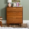 Mid Century Modern Caramel Brown 3-Drawer Dresser - Sloane