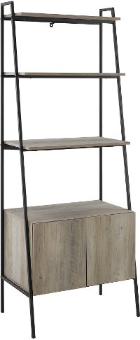 Weathered Gray 72 inch Gray Ladder Bookcase - Arlo-4
