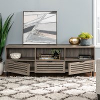 Slate Gray 70 inch Slat Door Console - Jackson