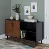 W58BMHPASSB Modern black 58 inch TV Stand - Walker Edison