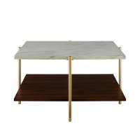 Mid Century Marble and Gold Coffee Table - Simone-4