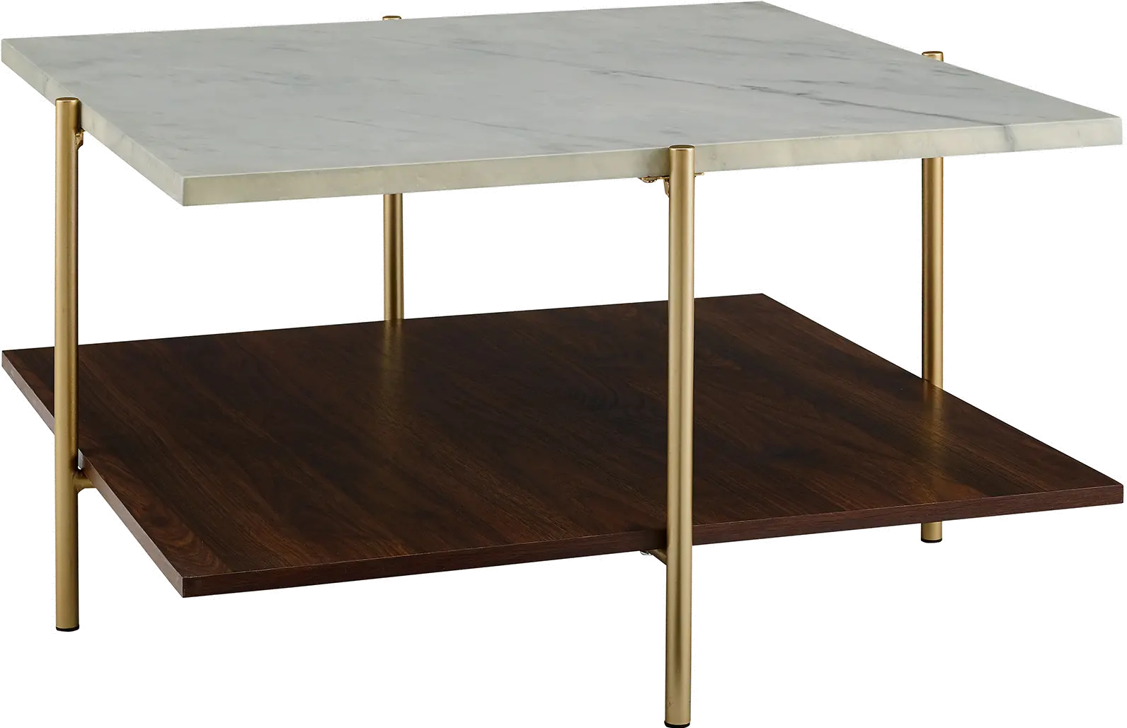 AF32SSQCTMGD Mid Century Marble and Gold Coffee Table - Simone-5