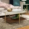 AF32SSQCTMGD Mid Century Marble and Gold Coffee Table - Walker Edison
