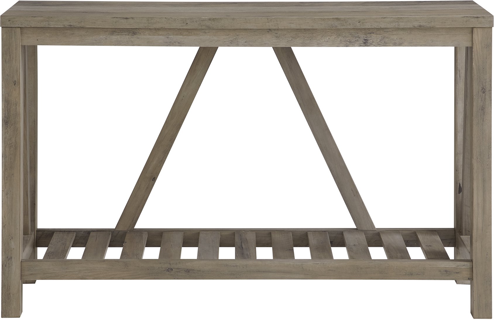 AF52AFTGW Rustic Gray Entryway Table - A-Frame-3