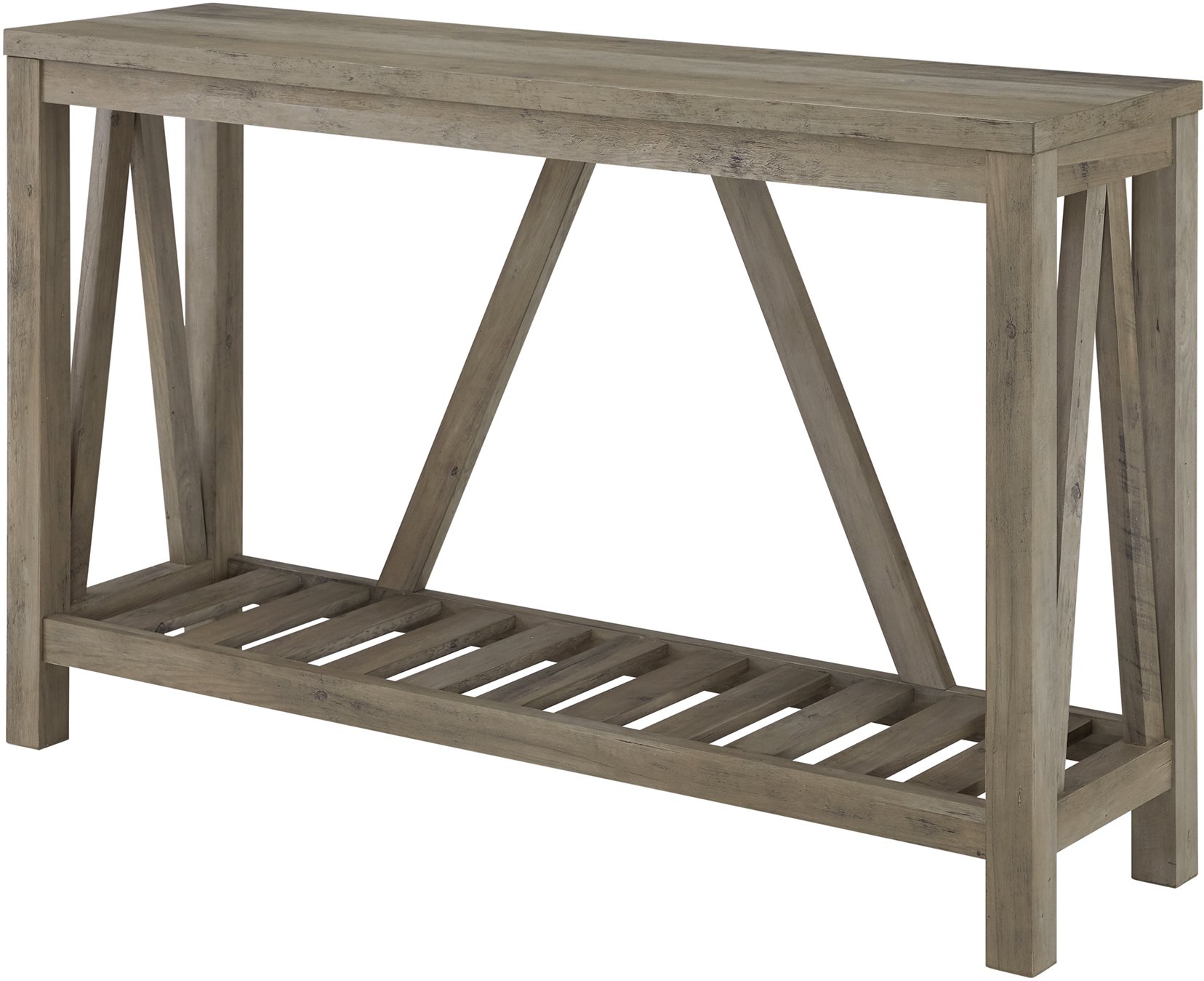 AF52AFTGW Rustic Gray Entryway Table - A-Frame-4