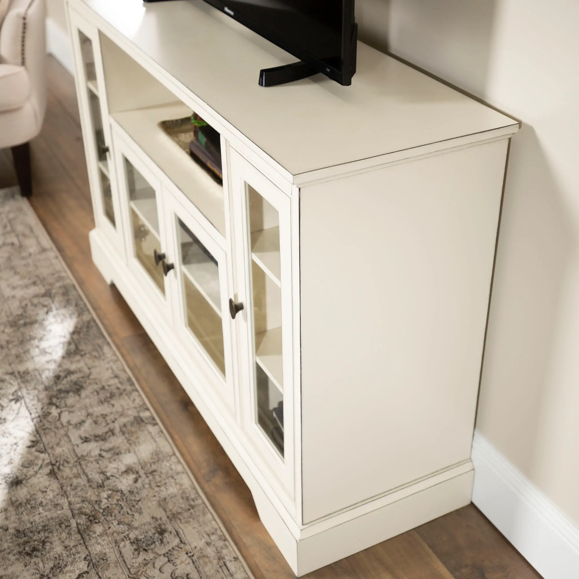 W52C32AWH Washed White 52 Inch TV Stand - Highboy-3