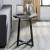 AF18MWSTSG Slate Gray Rustic Side Table - Metal Wrap - Walker Edison