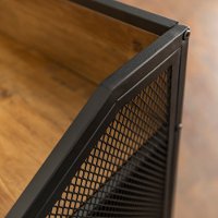 Industrial 33 Inch Rustic Oak Bar Cabinet-3