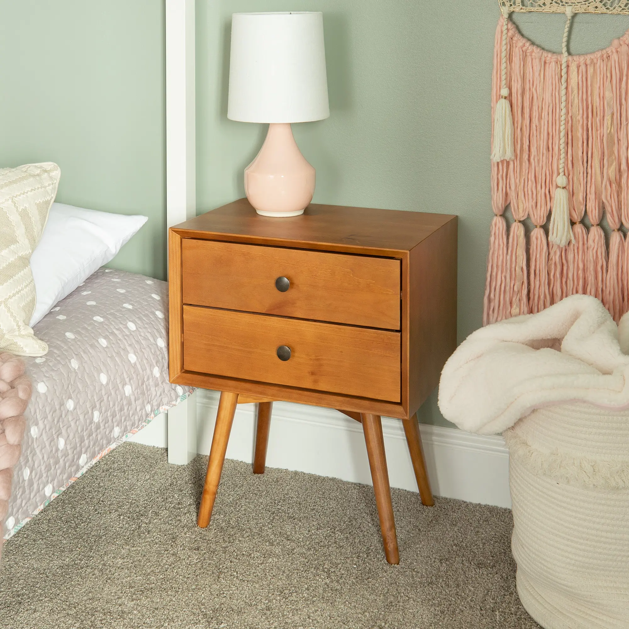 BR25MC2DCA Mid Century Modern Caramel Brown Nightstand-2