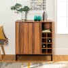 Modern Teak 34 Inch Wine Cabinet