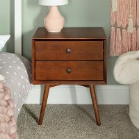 Mid Century Modern Walnut Brown Nightstand-2