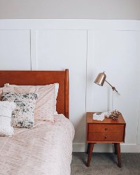 Mid Century Modern Walnut Brown Nightstand-4