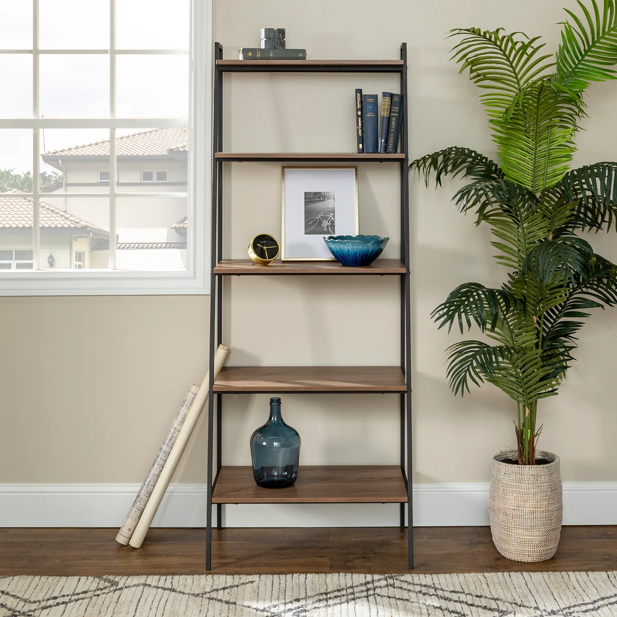 BS72ARLDMO Arlo Industrial 72 inch Ladder Bookcase-2