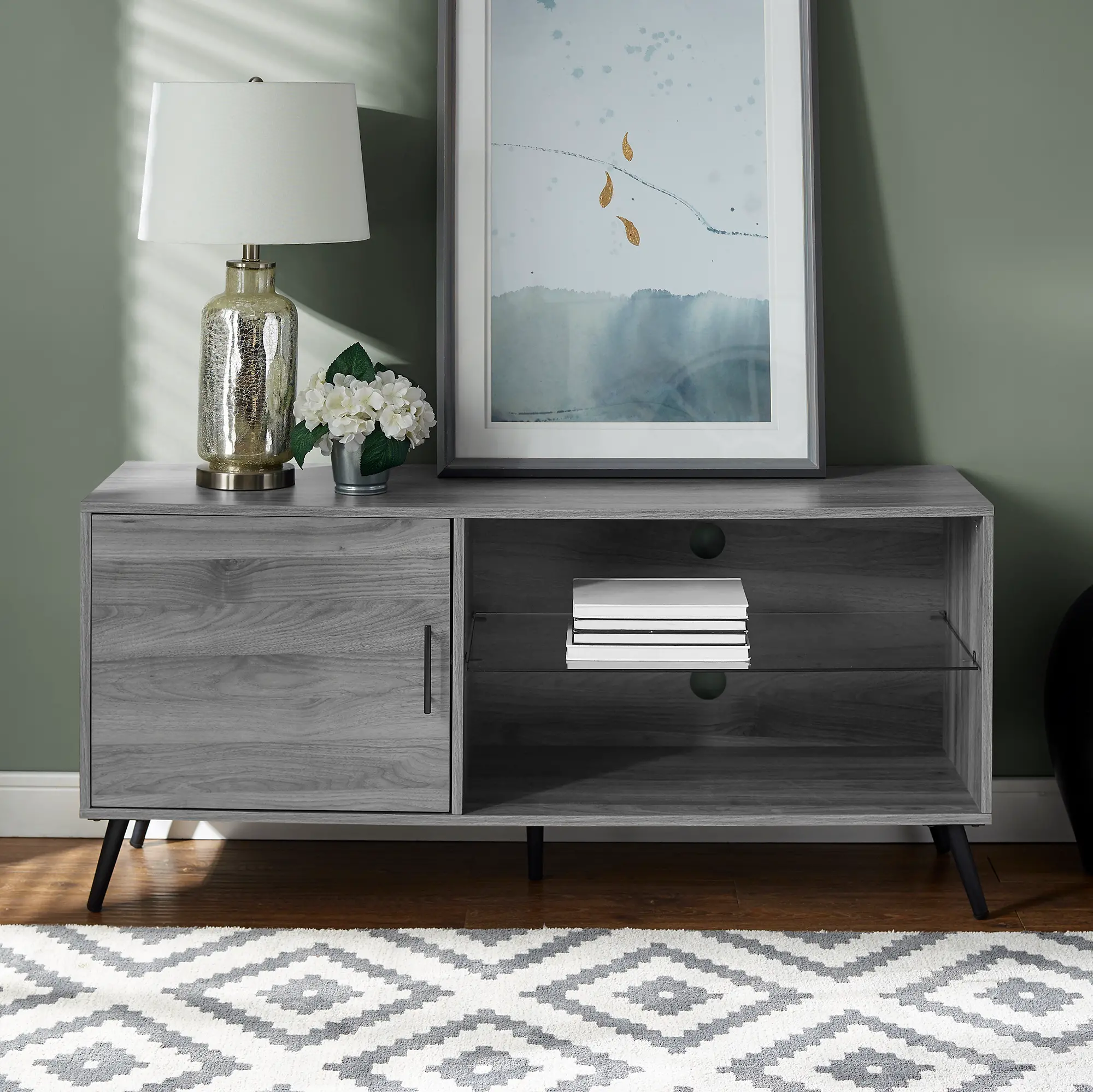 W52NORGSSG Slate Gray 52 inch TV Stand - Nora-1