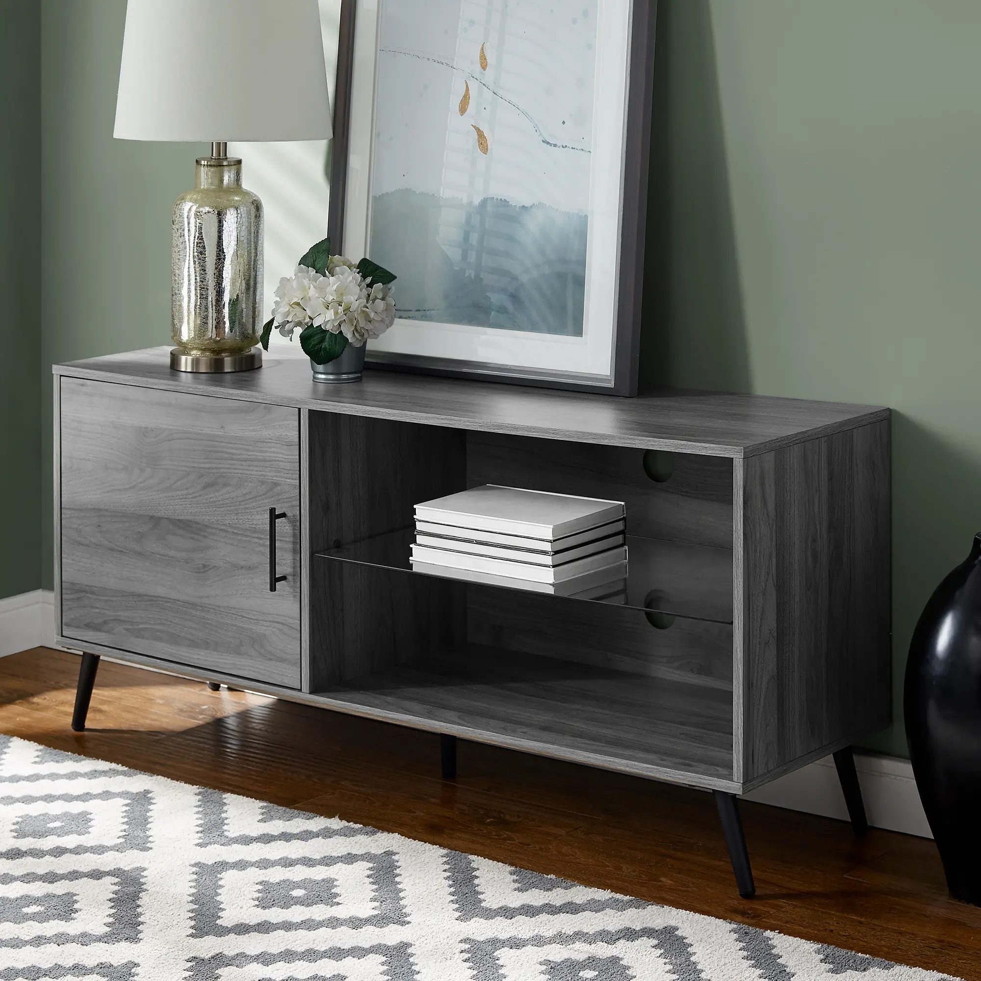 W52NORGSSG Slate Gray 52 inch TV Stand - Nora-2