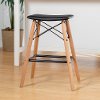 Mid Century Modern 26 Inch Black Counter Height Stool