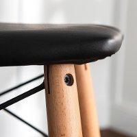 Mid Century Modern 26 Inch Black Counter Height Stool-3
