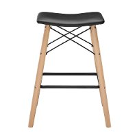 Mid Century Modern 26 Inch Black Counter Height Stool-4