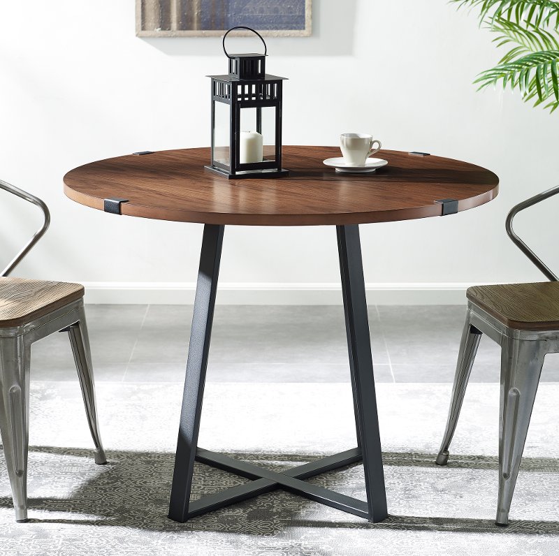 Brown 40 Inch Round Dining Room Table Rc Willey Furniture Store