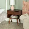 BR25MC1DWT Rosie Mid Century Walnut 1-Drawer Nightstand - Walker Edison