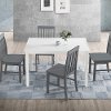 White and Gray 5 Piece Dining Room Set