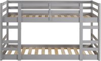 Contemporary Gray Twin-over-Twin Low Bunk Bed-4