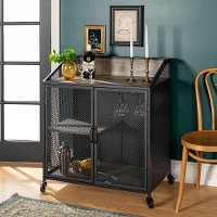 Industrial Gray 33 Inch Bar Cabinet-2