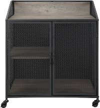 Industrial Gray 33 Inch Bar Cabinet-3