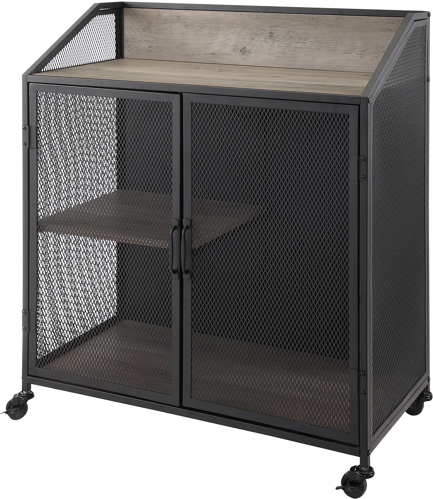 BU33SOIBCGW Industrial Gray 33 Inch Bar Cabinet-4