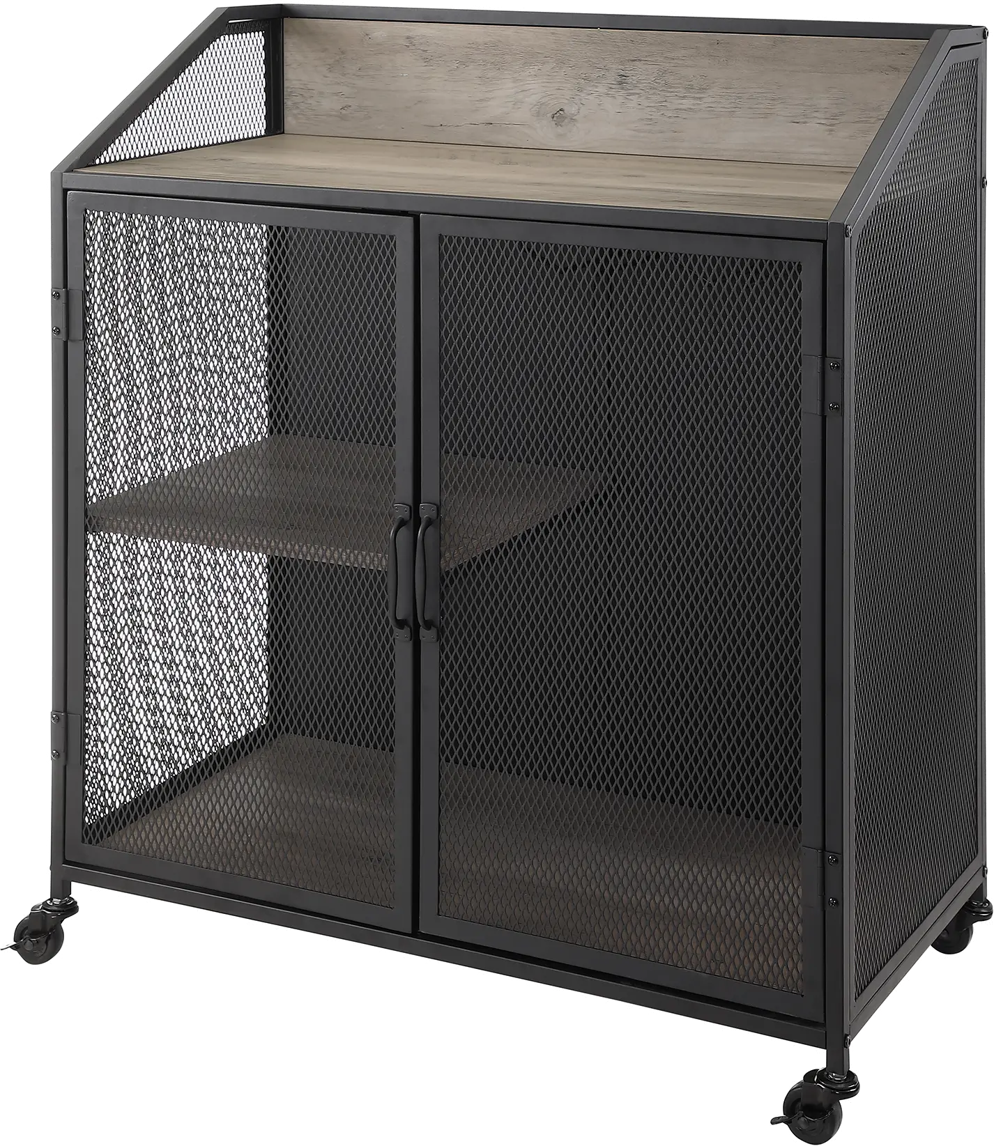 BU33SOIBCGW Industrial Gray 33 Inch Bar Cabinet-4