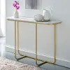 AF44HARETWM Marble and Gold Glam Entry Table - Harley - Walker Edison