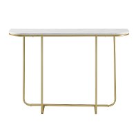 Marble and Gold Glam Entry Table - Harley-3