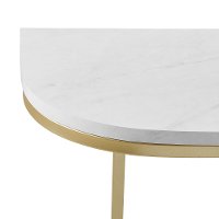 Marble and Gold Glam Entry Table - Harley-4