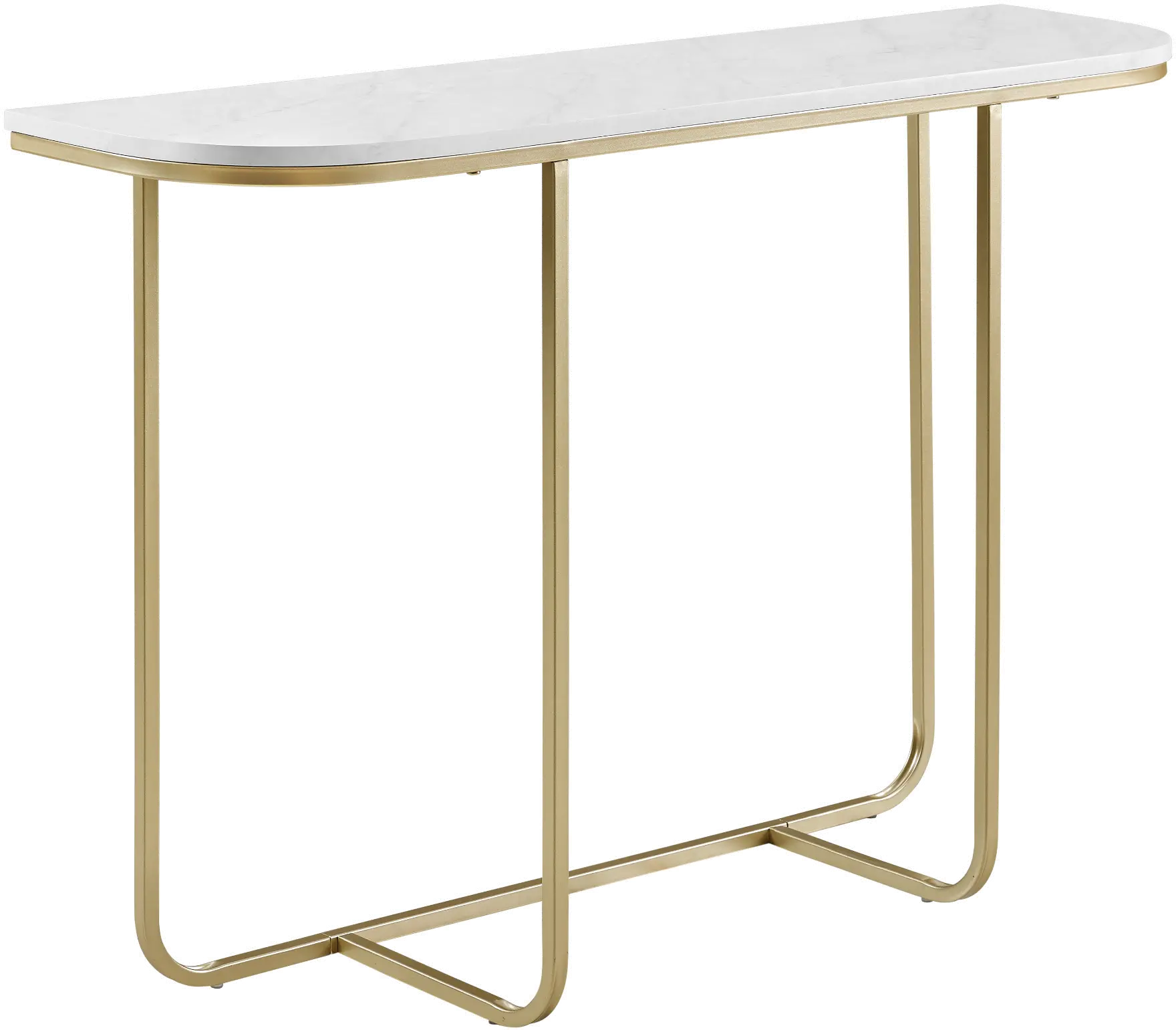 AF44HARETWM Marble and Gold Glam Entry Table - Harley-5