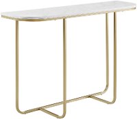 Marble and Gold Glam Entry Table - Harley-5